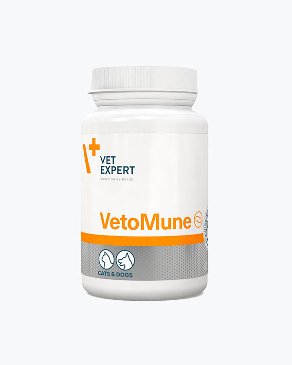 Харчова добавка VetExpert VetoMune, для підтримання імунітету у котів і собак, 60 капс.