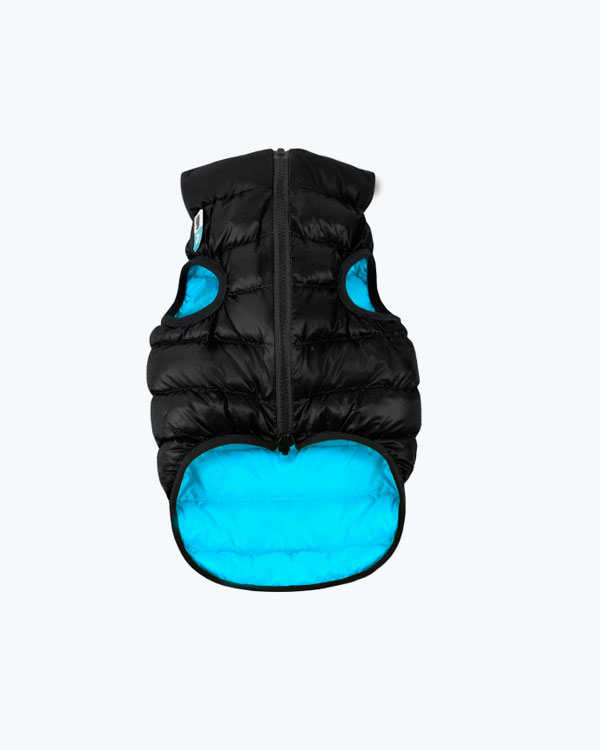 Двостороння куртка для собак AiryVest чорно-блакитна, розмір L55