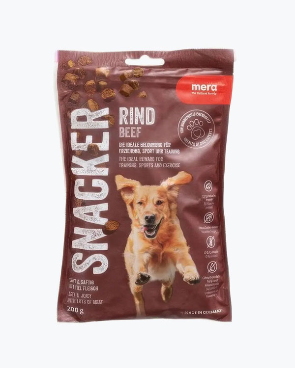 Ласощі для собак MERA pure sensitive, м'які снеки з яловичиною, 200 г