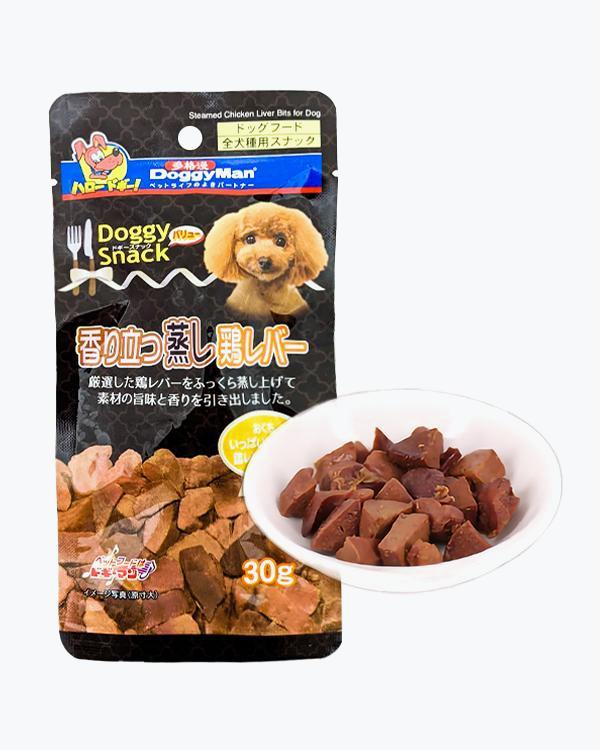 Ласощі для собак DoggyMan Steamed Chicken Liver Bits куряча печінка на пару, 0.03 кг