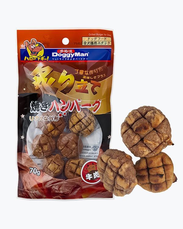 Ласощі для собак DoggyMan Grilled Beef Burger яловичий бургер на грилі, 0.07 кг (8 шт)