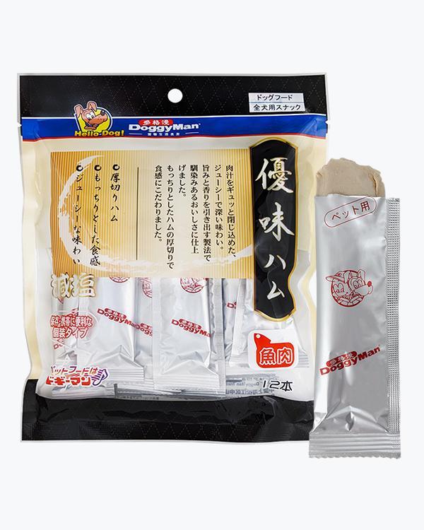 М'які ласощі для собак DoggyMan Meat Ham Fish шинка з рибою, 0.144 кг (12 стіків по 12 г)