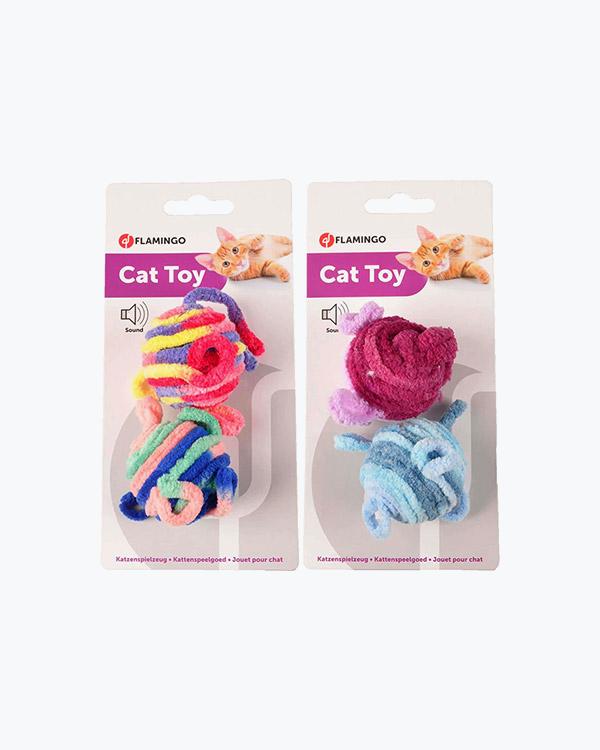 Іграшка для котів Flamingo Woolen Balls вовняні м'ячі