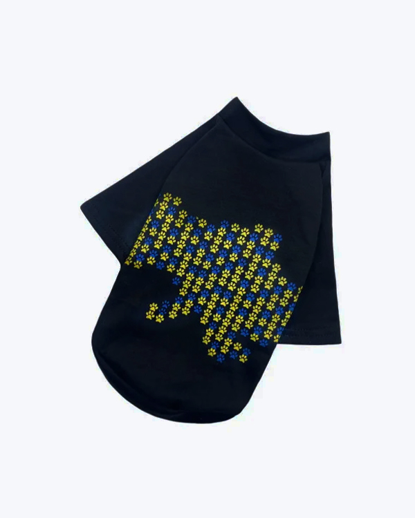 Майка Dogs Bomba Україна лапки, чорна, розмір №7