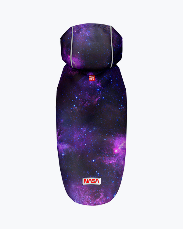 Дощовик-накидка WAUDOG Clothes з капюшоном, для собак, малюнок NASA21, розмір XL