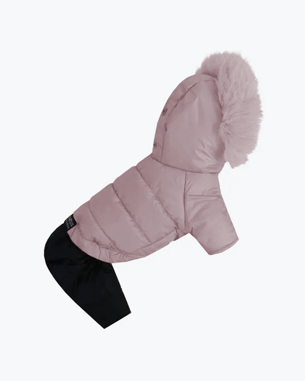 Зимовий комбінезон Dogs Bomba, на хутрі, пудра, розмір №1