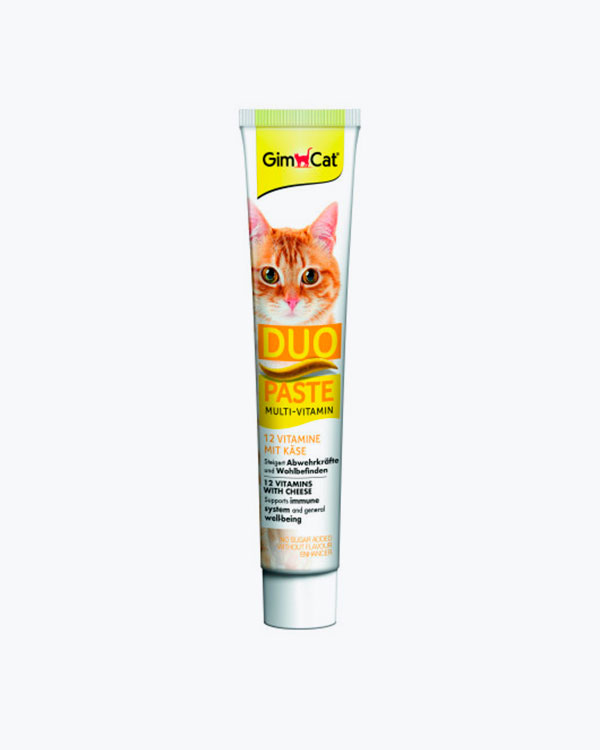Паста GimCat DUO PASTE Multi-vitamin 12 vitamins with tuna для котів усіх порід 12 вітамінів та тунець, 50г