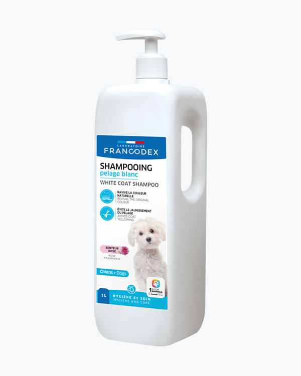 Шампунь Francodex White Coat Shampoo, для собак, з білою шерстю, 1 л