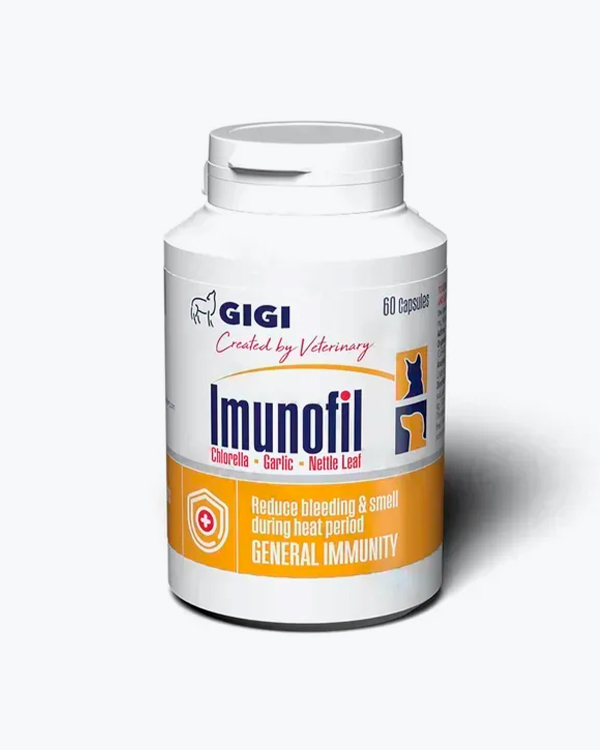 Добавка GiGi Imunofil, для поддержки иммунной системы собак и кошек, 60 капс