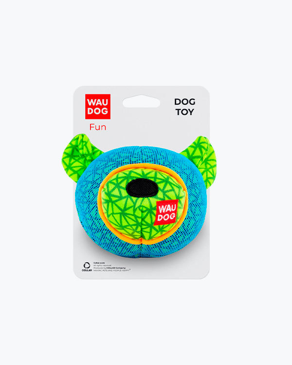 Іграшка для собак WAUDOG Fun, Ведмідь, Блакитна
