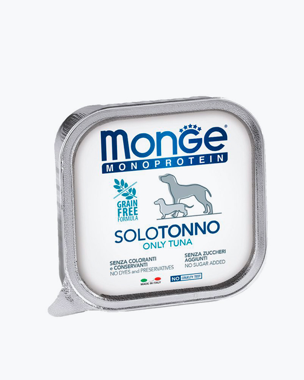 Паштет Monge Dog Wet SOLO 100% для дорослих собак усіх порід, тунець, 150 г