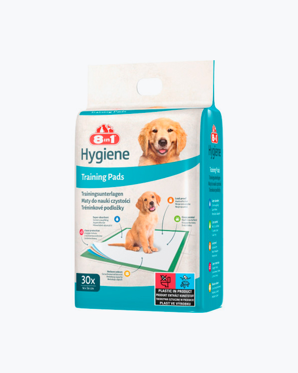 Пелюшки 8in1 Training Pads для собак, з целюлози, 56x56 см, 30 шт