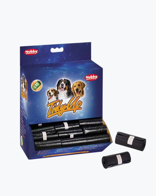 Пакети Nobby TidyUp для прибирання, упаковка 63 рулона по 15 пакетів, чорні