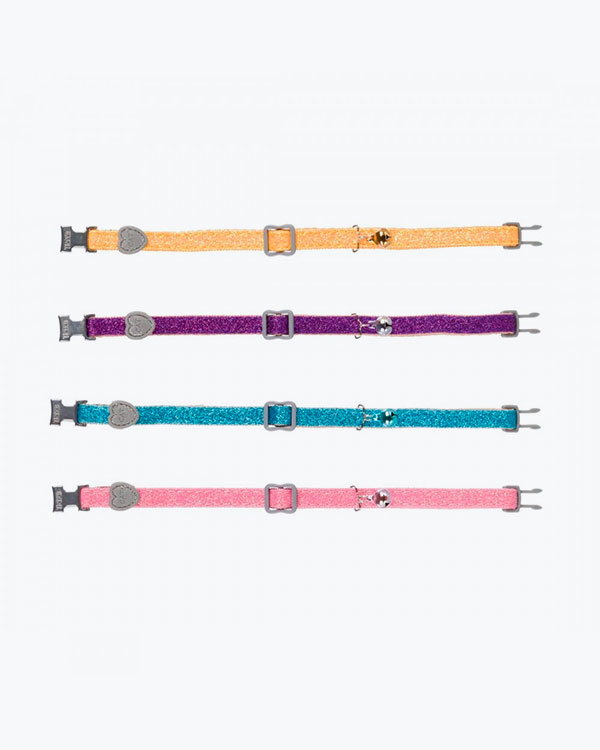 Ошейник Trixie для кошек Glitter с колокольчиком полиэстеровый, в ассортименте