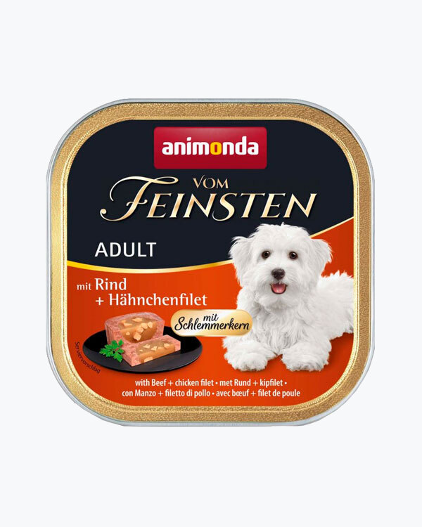 Вологий корм Animonda Vom Feinsten Adult з говядиною та курячим філе для собак, 150 г.