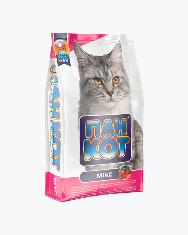 Сухой корм Пан-Кот Микс, для котов, 10 кг