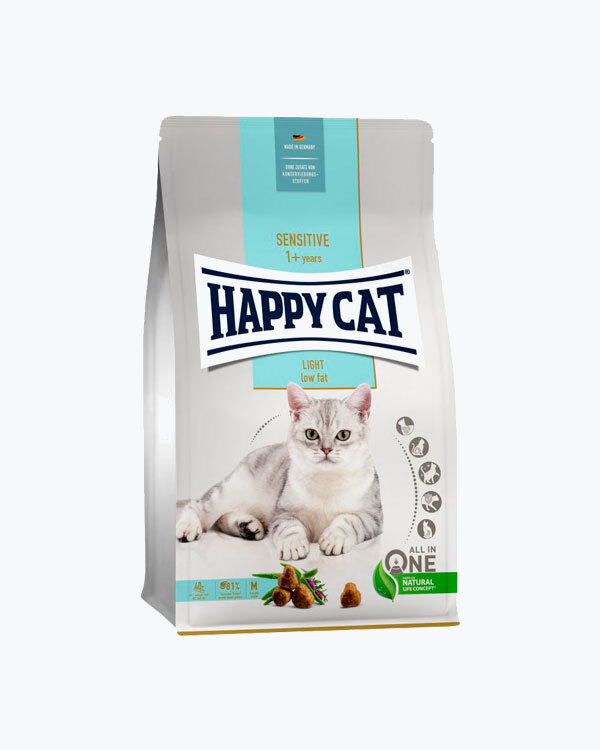 Сухой корм Happy Cat Sensitive Light, для котов с избыточным весом, птица, 4 кг