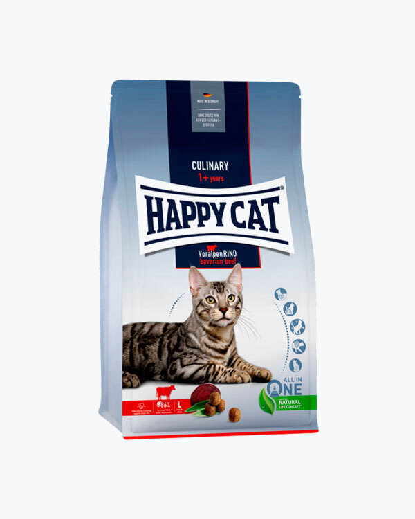 Сухой корм Happy Cat Culinary Voralpen Rind, для котов, говядина, 10 кг