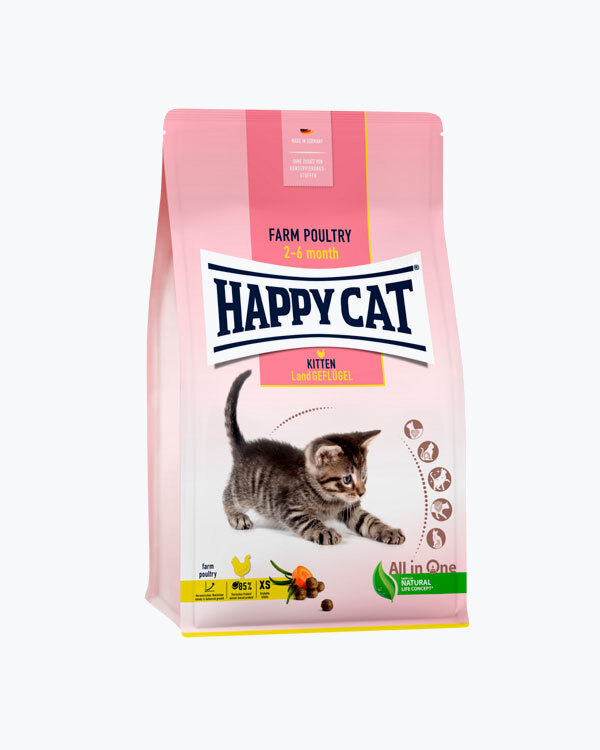 Happy Cat Kitten Geflugel - Сухой корм с курицей для котят 4 кг