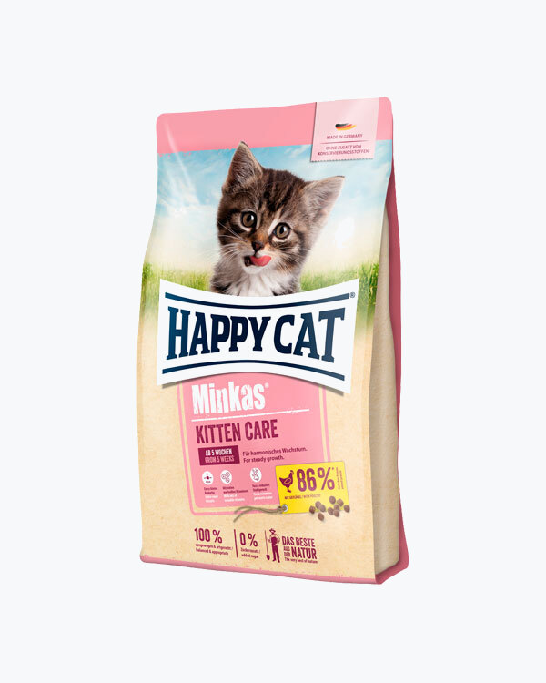 Happy Cat Minkas Kitten Care - Полнорационный сухой корм с птицей для котят 10 кг