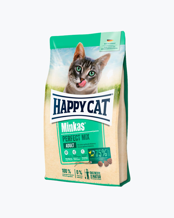 Happy Cat Minkas Perfect Mix - Сухой корм с курицей, рыбой и ягненком для взрослых кошек 10 кг