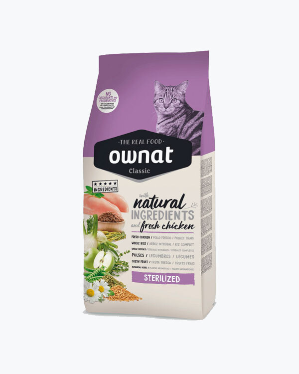 Сухой корм Ownat Classic Sterilized, для стерилизованных кошек, курица, 4 кг