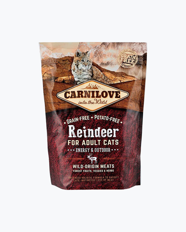 Сухой корм Carnilove Cat Reindeer, для активных котов, оленина и кабан, 400 г