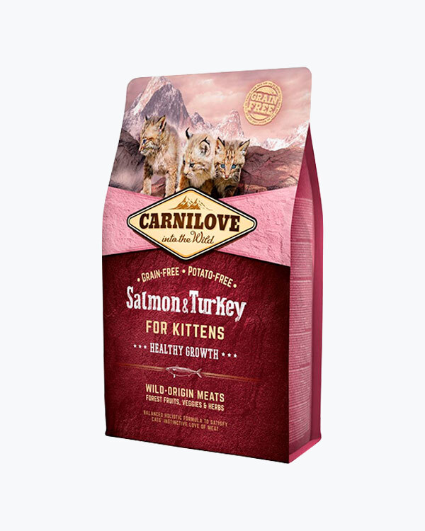 Сухой корм Carnilove Cat Salmon & Turkey, для котят, лосось и индейка, 2 кг