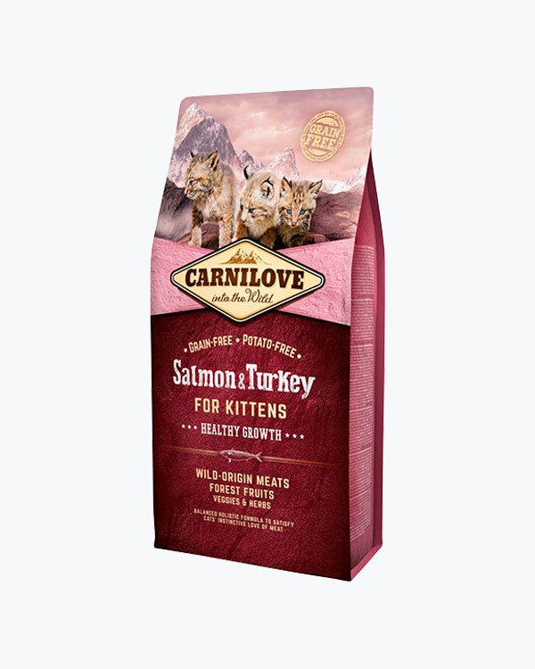 Сухой корм Carnilove Cat Salmon & Turkey, для котят, лосось и индейка, 6 кг
