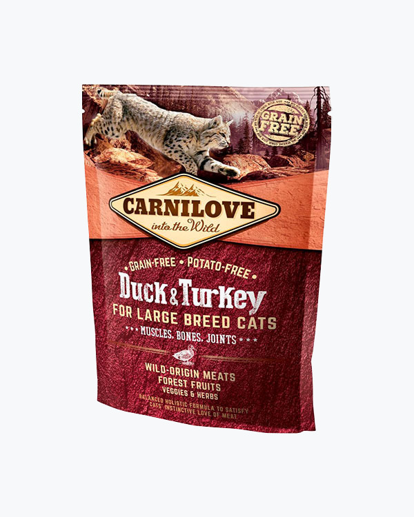 Сухой корм Carnilove Cat Large Breed, для котов крупных пород, утка и индейка, 400 г