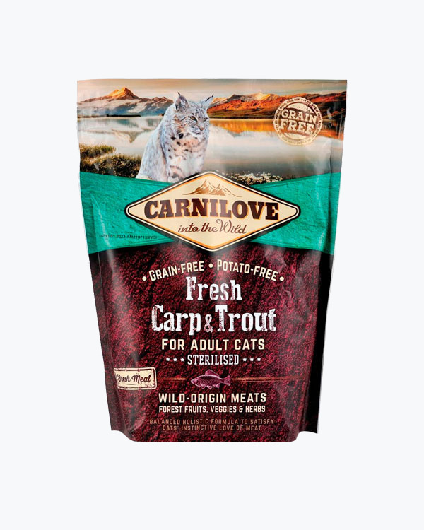 Сухой корм для стерилизованных кошек Carnilove Fresh Carp & Trout 400 г (рыба)