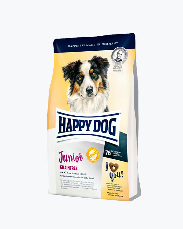 Сухой корм Happy Dog Junior Grainfree, для молодых собак с чувствительным желудком, картофель с домашней птицей, 10 кг