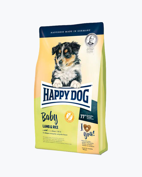 Happy Dog Baby Lamb & Rice - Сухий корм з ягнятини для цуценят середніх і великих порід собак з чутливим шлунком 10 кг