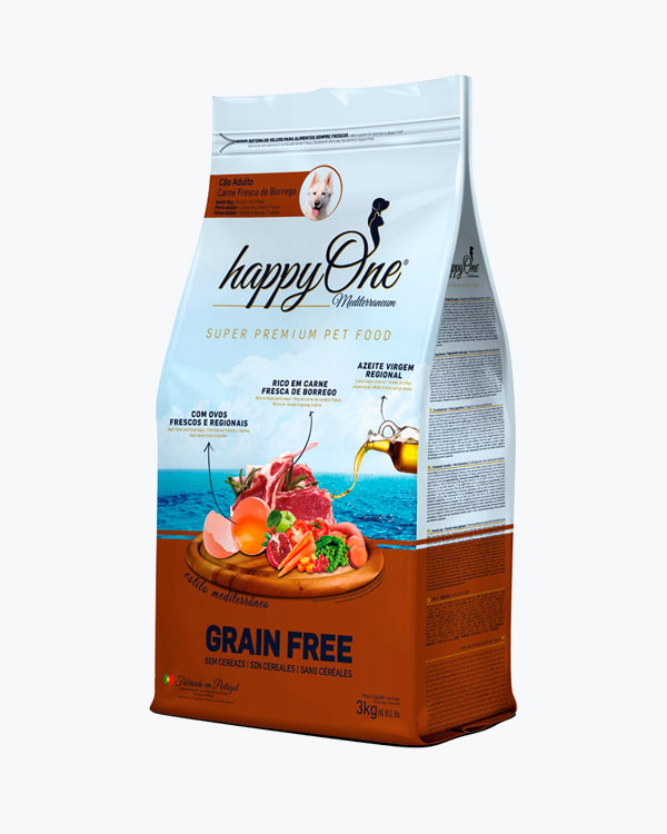 Сухой беззерновой корм happyOne Mediterraneum Adult Dog Fresh Lamb для взрослых собак с ягненком, 3 кг