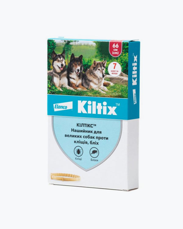 Нашийник Elanco Kiltix Кілтікс від бліх і кліщів, для собак великих порід, 66 см