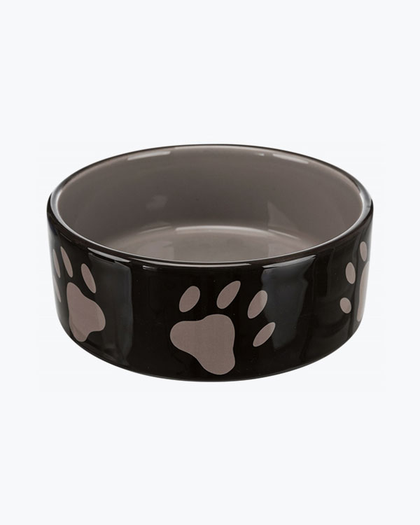 Миска Trixie з лапками, коричнева, керамічна, 300 мл, 12 см