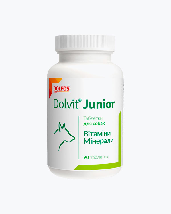 Витаминно-минеральные добавки Dolfos Dolvit Junior Dog для физиологически нормального роста щенков, 90 табл