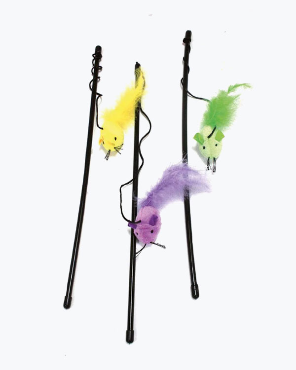 Іграшка для кішок Дразнилка з мишею CaniAMici