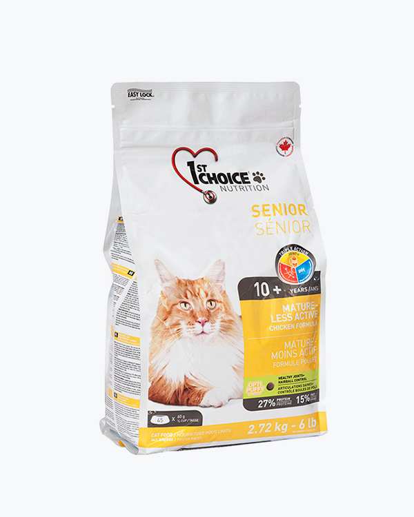 Сухой корм 1st Choice Senior Mature Less Aktiv, для пожилых и малоактивных котов, 2.72 кг