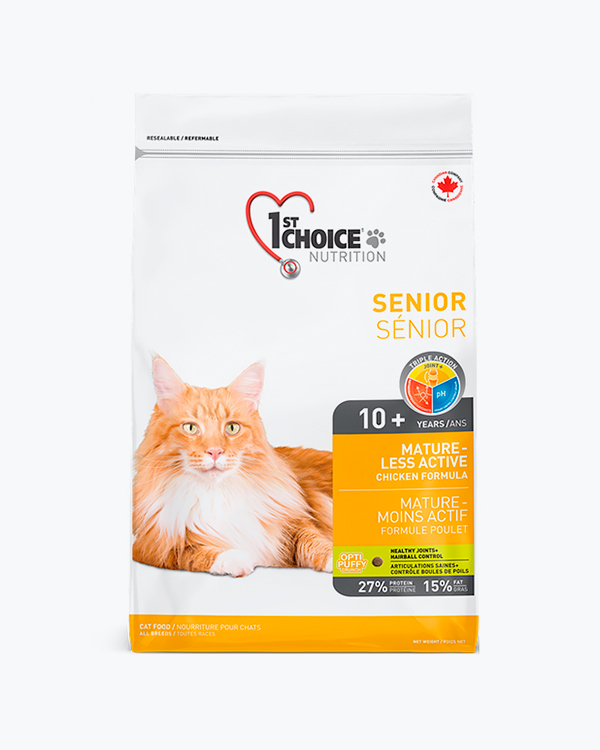 Сухой корм 1st Choice Senior Mature Less Aktiv, для пожилых и малоактивных котов, 5.44 кг