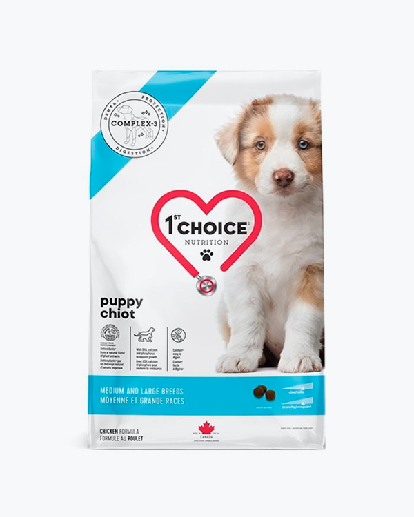 Сухой корм 1st Choice Puppy Medium & Large Chicken для средних и крупных пород собак, с курицей, 2 кг