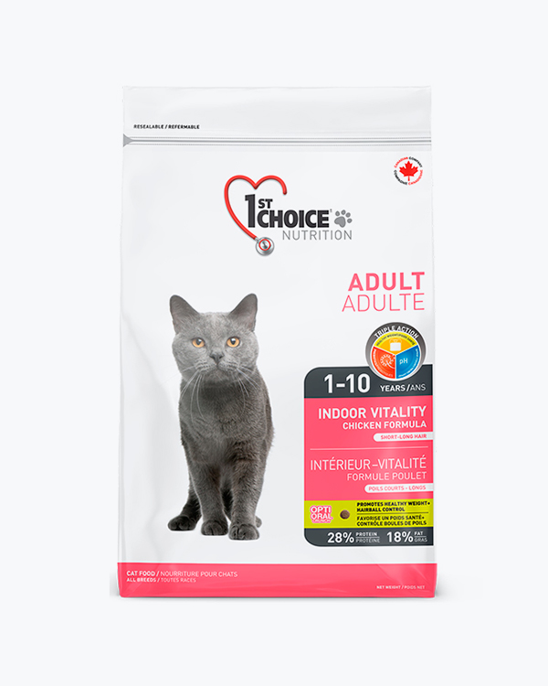 Сухой корм 1st Choice Indoor Vitality, для домашних котов, курица, 10 кг