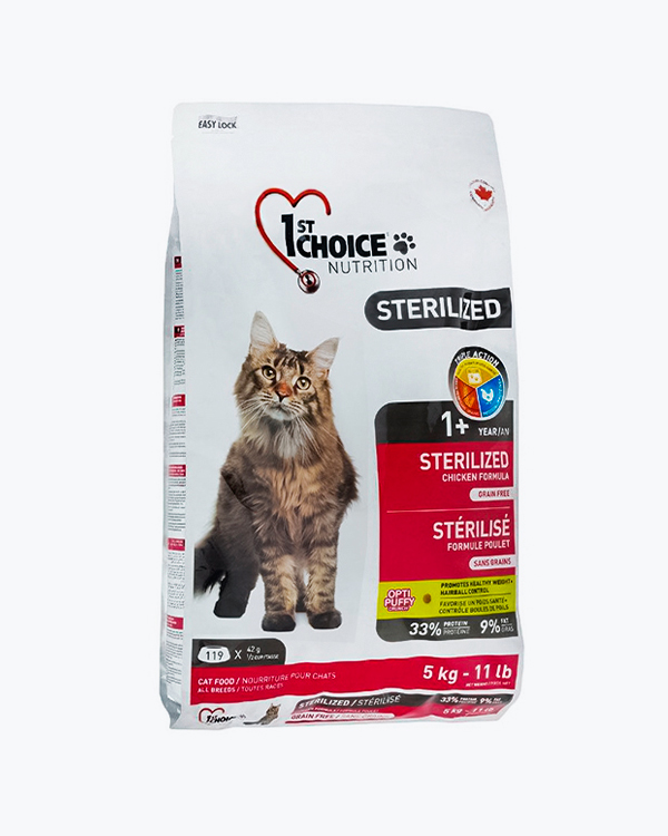 Сухой корм 1st Choice Sterilized, для стерилизованных котов, курица, 5 кг