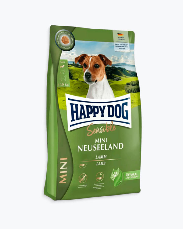 Сухой корм Happy Dog Mini Neuseeland, для собак мелких пород, ягненок, 8 кг
