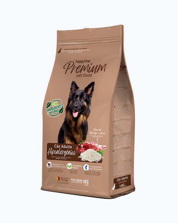 Сухой гипоаллергенный корм happyOne Premium Adult Dog Hypoallergenic для взрослых собак, 4 кг