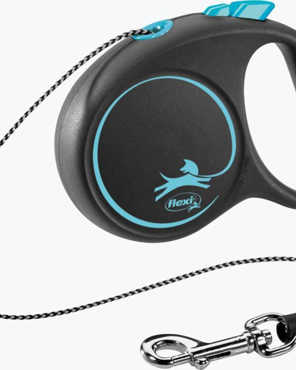 FLEXI BLACK DESIGN XS Рулетка 3м/8кг, трос синяя