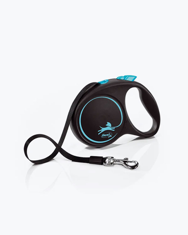 FLEXI BLACK DESIGN L Рулетка 5м/50кг, стрічка, синя