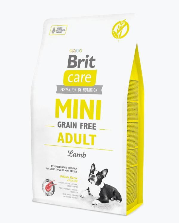 Сухой корм Brit Care Grain Free Mini Adult Lamb для взрослых собак миниатюрных пород с ягненком, 2 кг