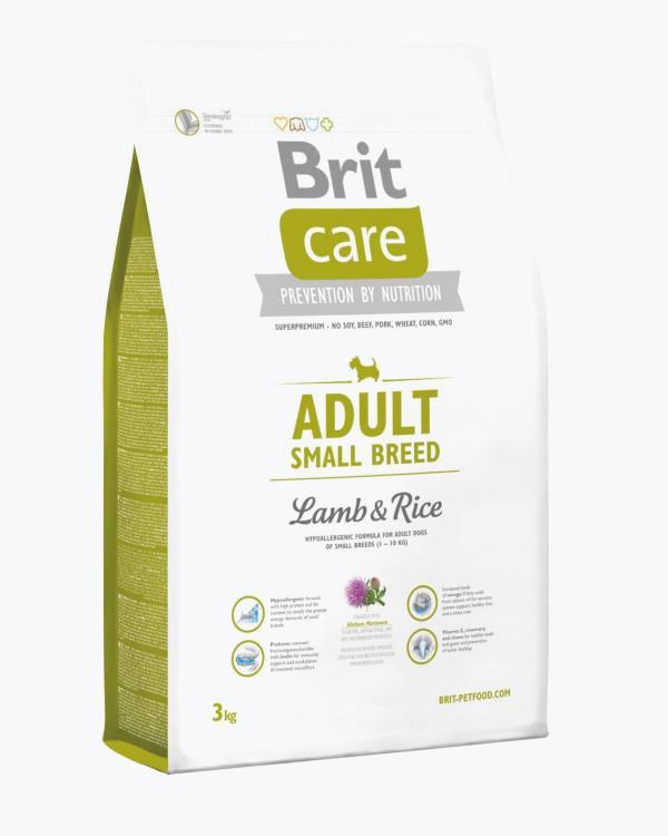 Сухой корм для взрослых собак мелких пород Brit Care Adult Small Breed Lamb Rice 7.5 кг (ягненок и рис)