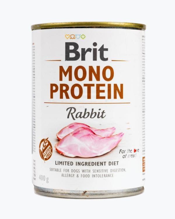 Вологий корм Brit Mono Protein Rabbit для собак, з кроликом, 400 г